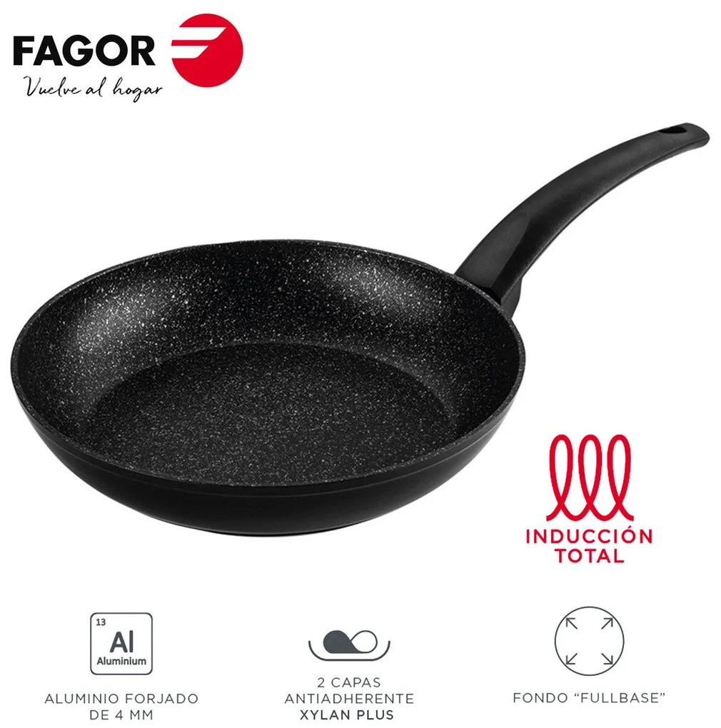 Тиган Fagor VIVANT Черен Алуминий Ø 20 cm