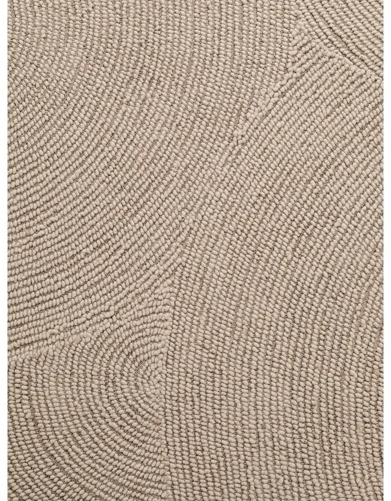 Бежов ръчно изработен вълнен кръгъл килим ø 120 cm Calmio – Hanse Home