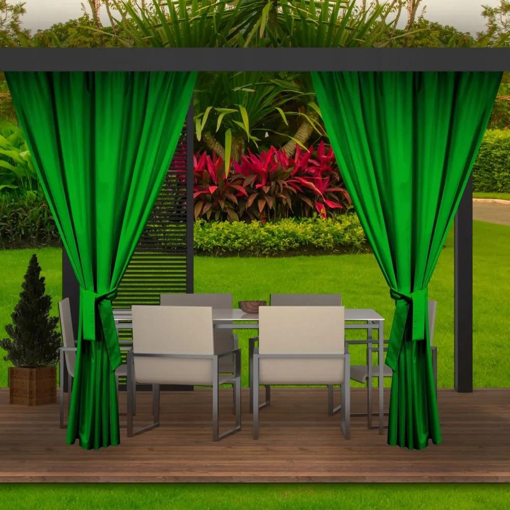 Уникални яркозелени завеси за градинска тераса и беседка 155 x 220 cm