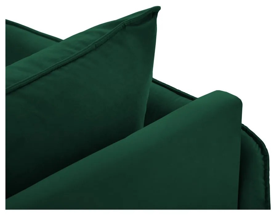 Тъмнозелено кадифено кресло за отдих (в левия ъгъл) Vienna - Cosmopolitan Design