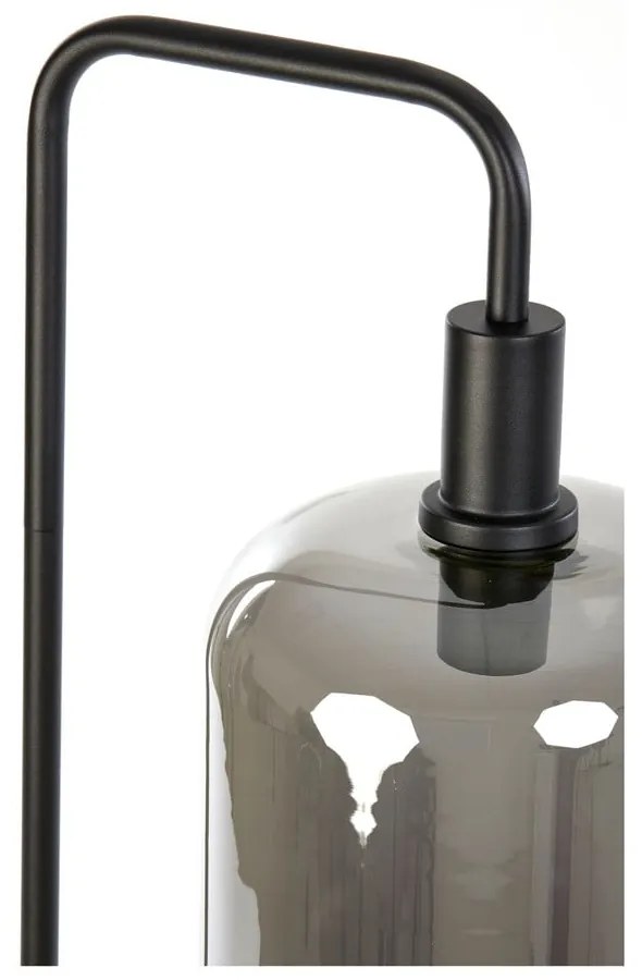 Черна подова лампа (височина 155 cm) Lekar - Light & Living