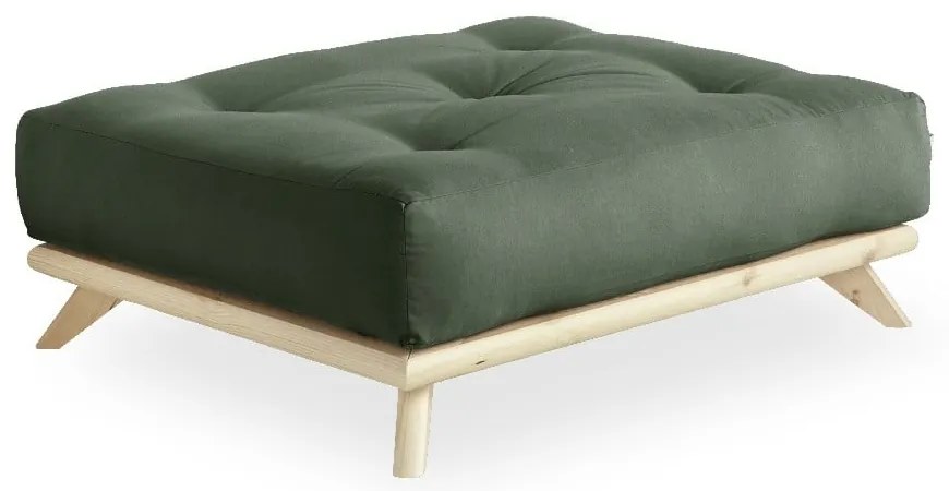 Табуретка за крака Natural Clear/Olive Green Senza - Karup Design