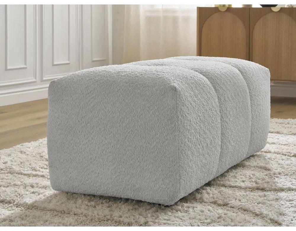 Светлосива табуретка от букле Roxelane – Bobochic Paris