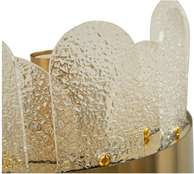 Стъклена стенна лампа в златист цвят Gris – Mauro Ferretti