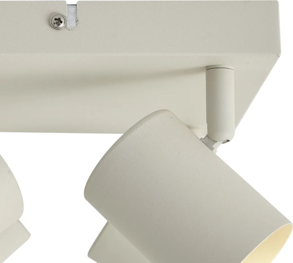 Модерен плафон бежов с 4 лампи, регулируем - Jeana