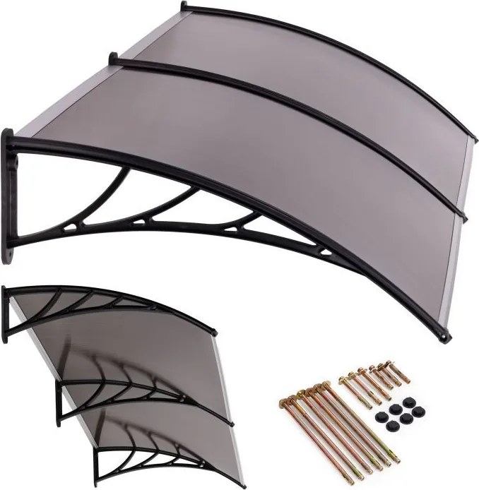 Поликарбонатен двоен навес над входната врата 200 x 100 cm