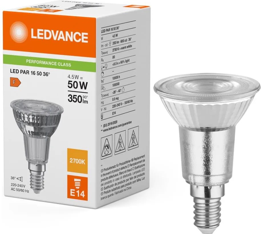 LED рефлекторна крушка PAR16 E14/4,5W/230V 2700K 36° - Ledvance