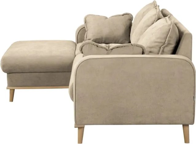 Бежов ъглов диван (ляв ъгъл) Beata - Ropez