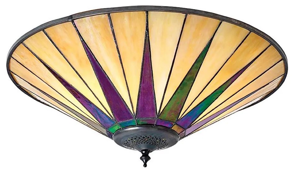 Endon 70240 - Таванно осветително тяло Tiffany DARK STAR 2xE27/40W/230V Ø 49 см