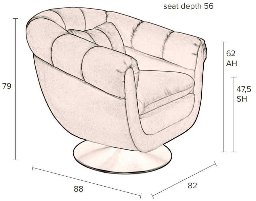 Маслиненозелено кадифено кресло Member - Dutchbone
