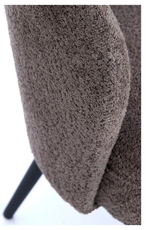 Тъмнокафяв фотьойл от плат букле Dieyda - Light & Living