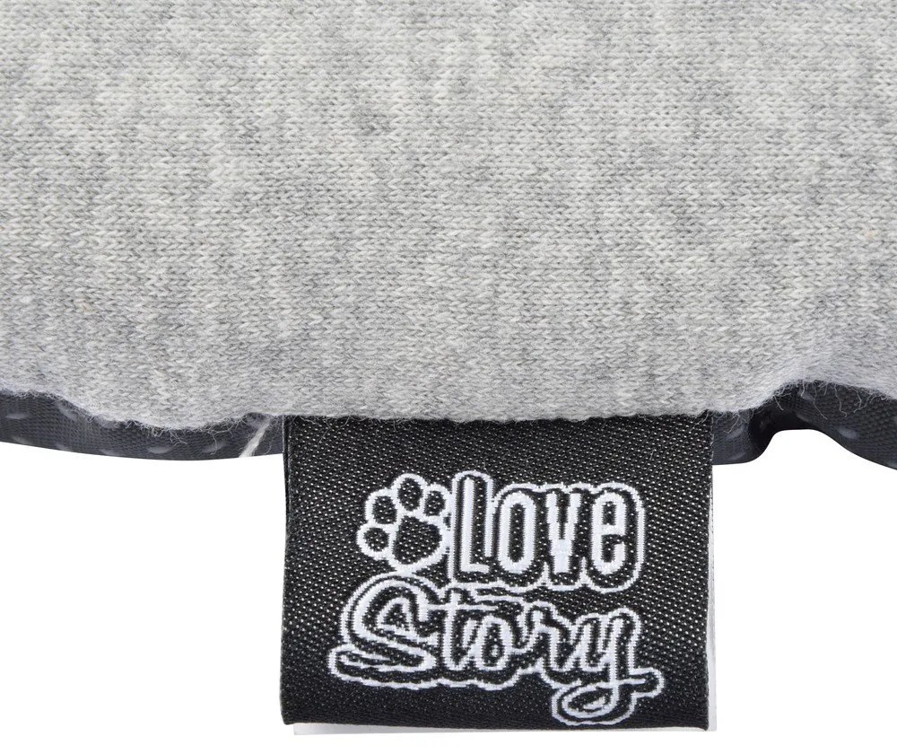 Светлосиво легло за домашни любимци 60x48 cm Graphene – Love Story