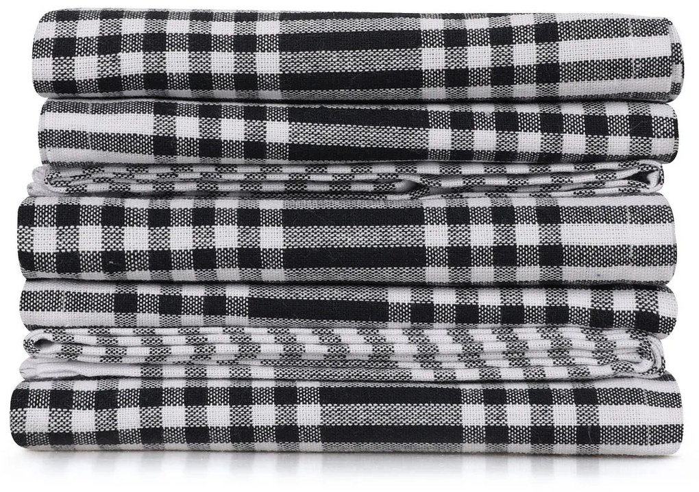 Комплект кърпи за миене (10 броя), цвят Черен и бял