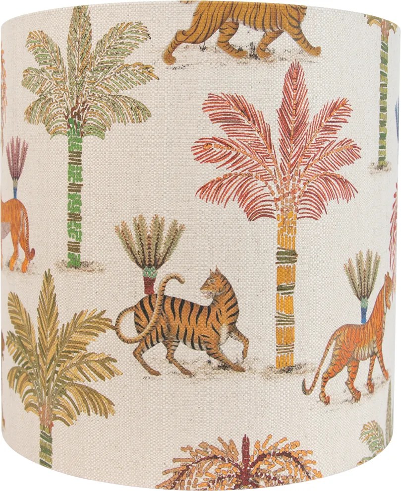 Текстилен абажур многоцветен с животински принт 40/40/40