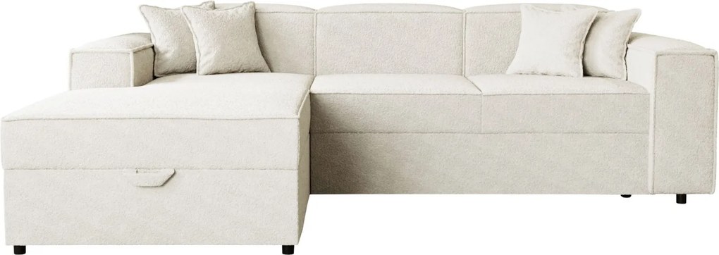 Ъглов диван Santos-Бял ляв