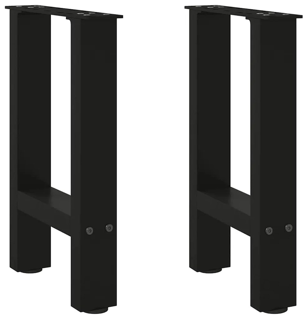 4013272 vidaXL Крака за масичка за кафе, черни, 2 бр., 28 x (42-43) см, стомана