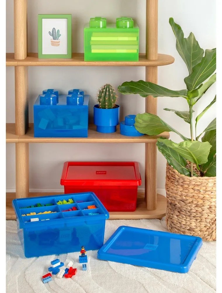 Синя кръгла кутия за съхранение - LEGO®