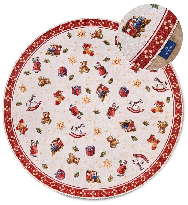 Червен кръгъл килим с коледен мотив ø 150 cm Red Christmas – Villeroy&amp;Boch