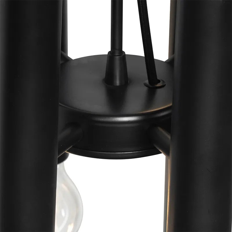 Арт Деко висящ аплик черен 12-светлина - Tubi