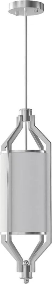 Open Design OR85853 - Пендел на прът ZUNDO 1xE27/15W/230V матов хром/бял