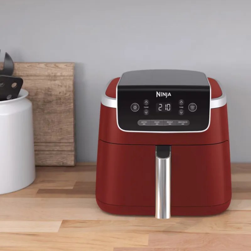 Фритюрник с горещ въздух Ninja AF140EUCM PRO, 1750W, 4.7 л, 40-240C, 4 програми, Таймер, AirCrisp, Незалепващо покритие, Бордо