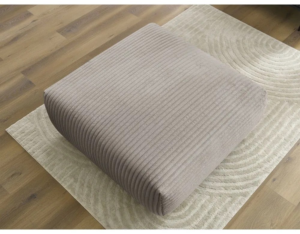 Светлосиво-бежова табуретка от рипсено кадифе Lucien – Bobochic Paris