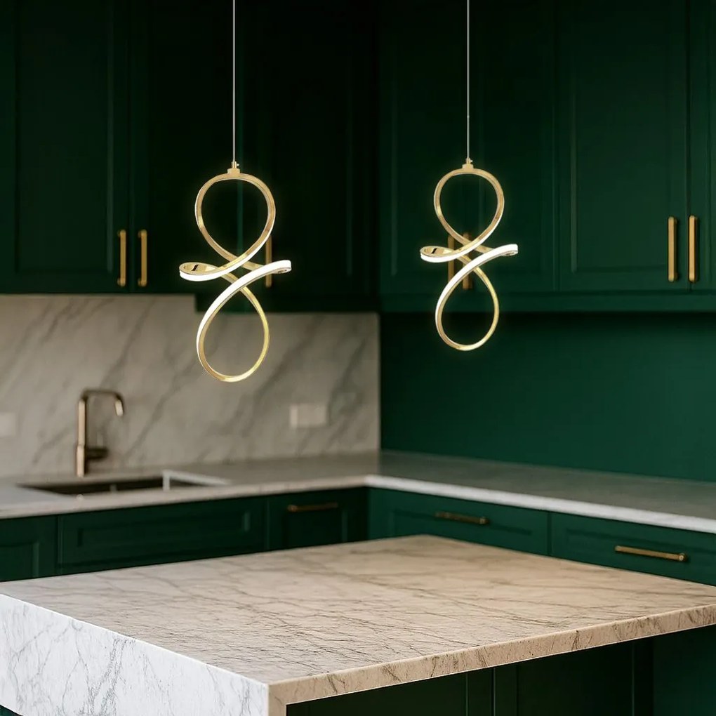 Висяща LED лампа LHJ091-1CP GOLD