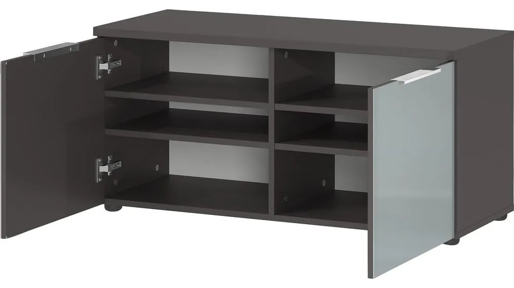 Сив шкаф за обувки с пейка Genova - Germania