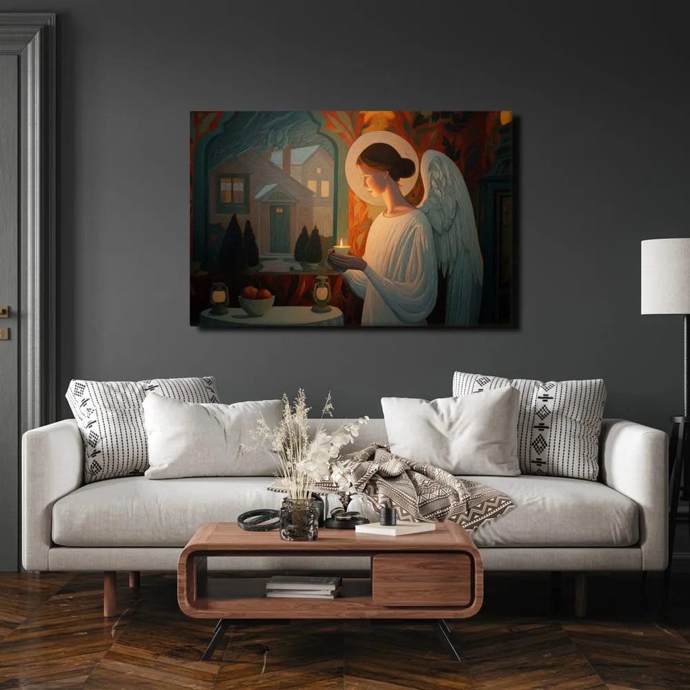 Картина на платно – коледен ангелче