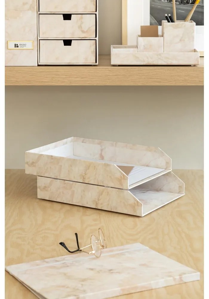 Картонени органайзери в комплект от 2 бр. за докумнети Hakan Paper Laminate – Bigso