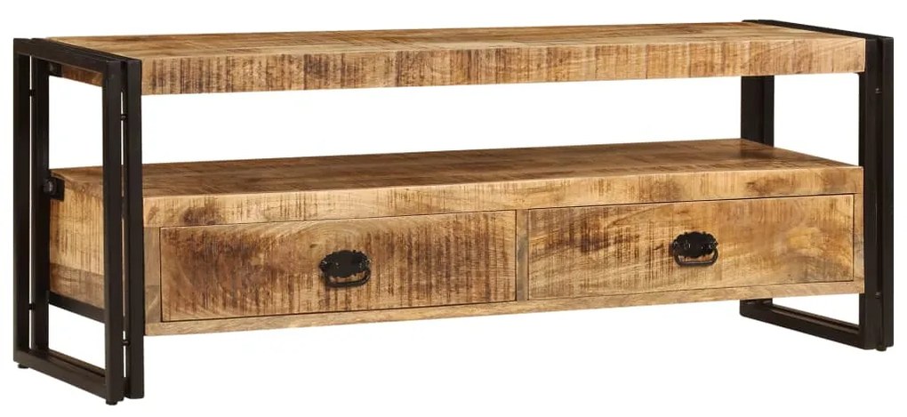 247402 vidaXL ТВ шкаф, 120x35x45 см, мангово дърво масив