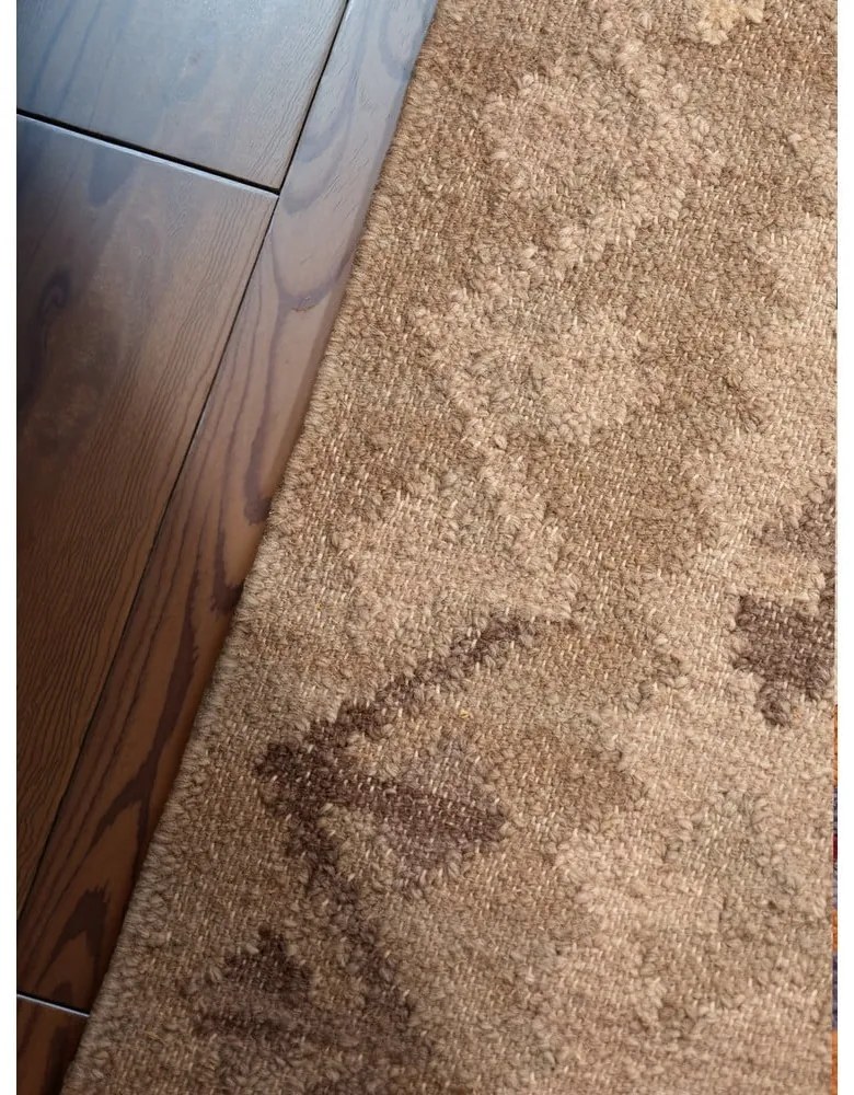 Светлосин и бежов двустранен ръчно изработен вълнен килим 160x230 cm Kamal Dune – Nouristan