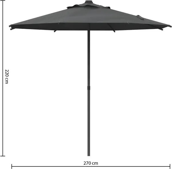 Прав накланящ се чадър Hesperide Soya, 2.7 m - Пшеница/Глина