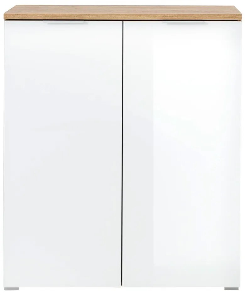 Бял шкаф за обувки в дъбов декор Telde - Germania