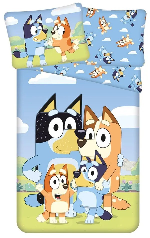 Единично памучно детско спално бельо 140x200 cm Bluey – Jerry Fabrics
