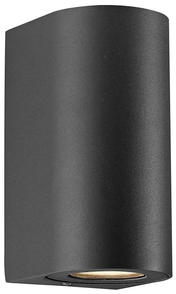 Nordlux - Външно стенно осветително тяло CANTO 2xGU10/28W/230V IP44 черно