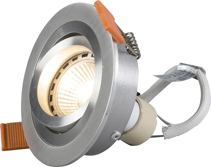 Интелигентен модерен вграден прожектор стомана вкл. Wifi GU10 източник на светлина - Rondoo