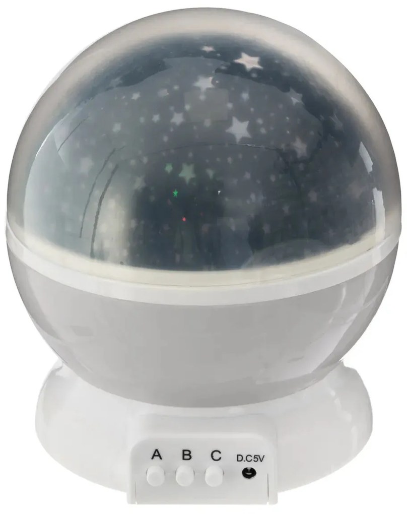 Детски нощен прожектор с батерии atmosphera Cosmos - Сив