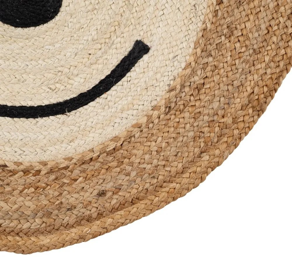 Ютен детски килим в естествен цвят ø 100 cm Chiquillo – Ixia