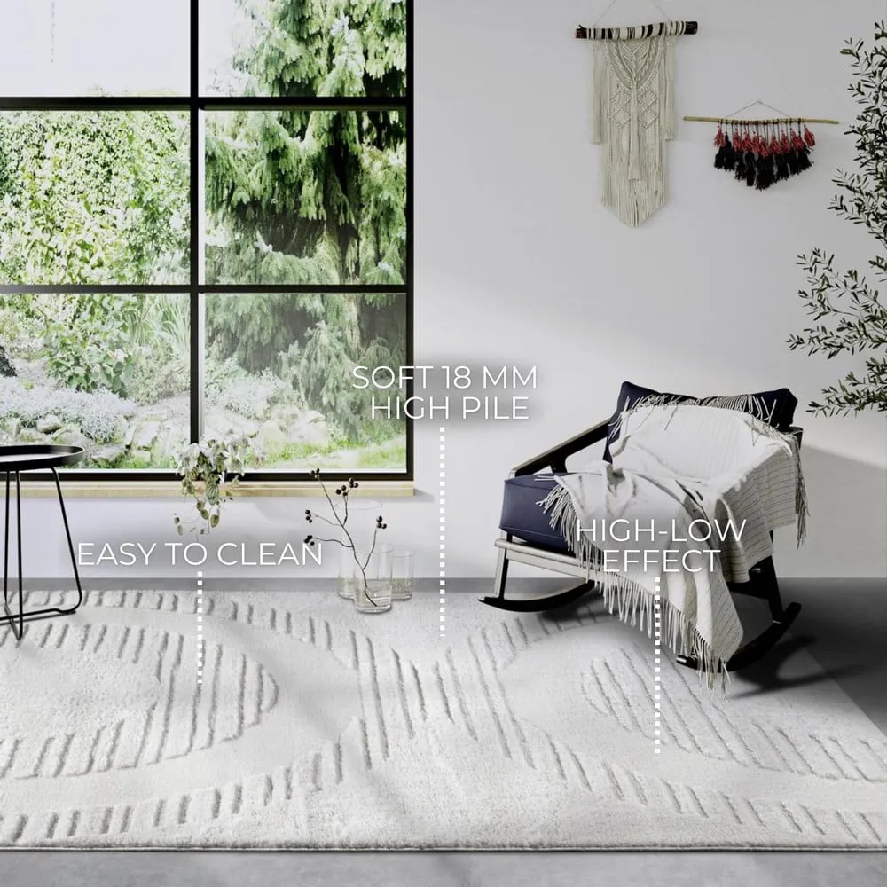 Кремав килим 160x235 cm Bartoux Cream White – Elle Decoration