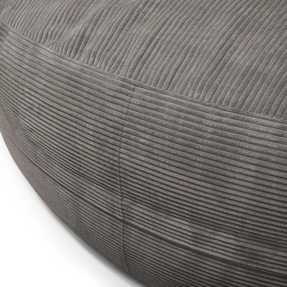 Тъмнокафяв пуф от рипсено кадифе Roll 190 – SLOWDOWN