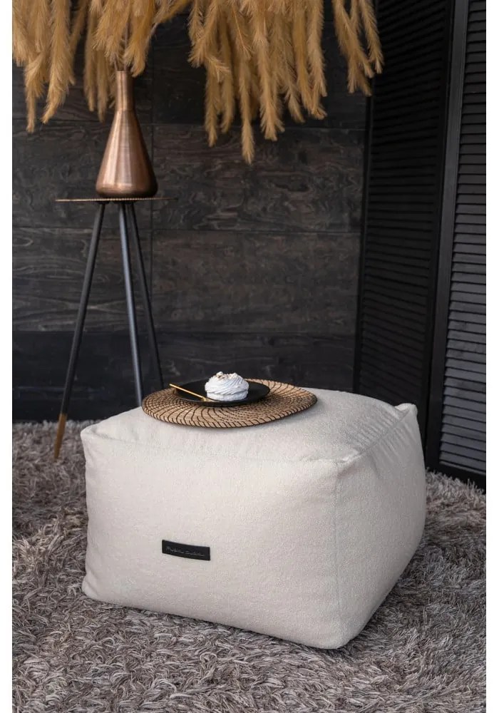 Пуф от рипсено кадифе в цвят горчица Softbox MooG – SLOWDOWN