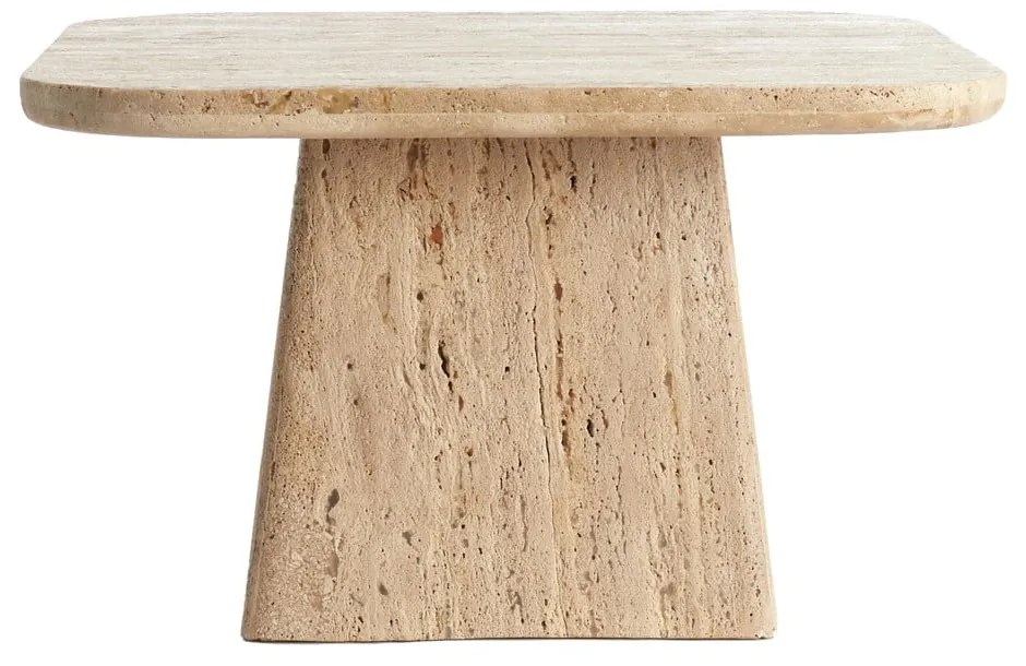 Бежова масичка за кафе с скаменен плот за маса 60x60 cm Kepami – Light &amp; Living