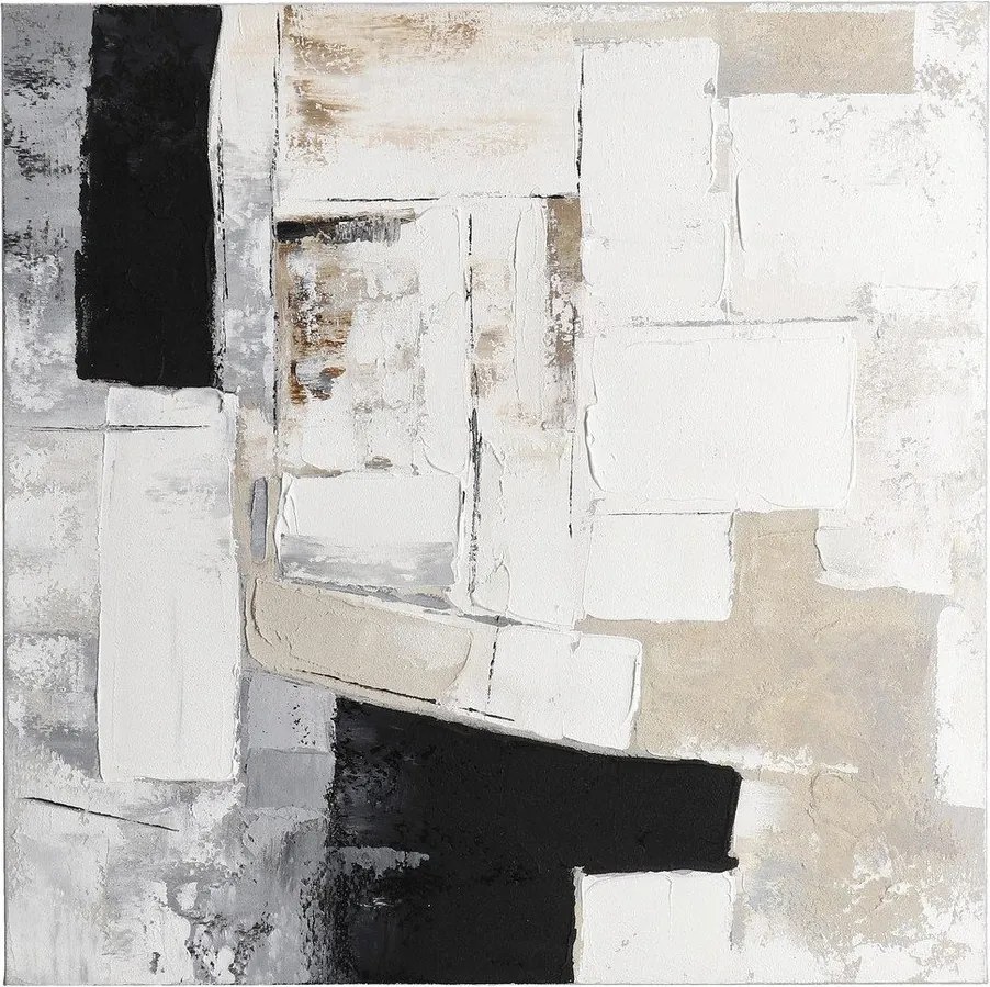 Печатна/с ръчно рисувани елементи върху платно картина 80x80 cm Crown – Bizzotto