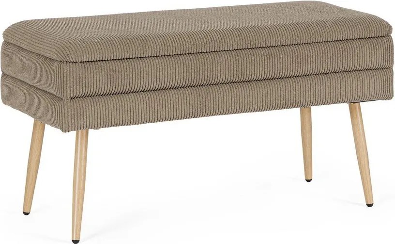 Кафяво-сива подплатена пейка Olga – Bizzotto