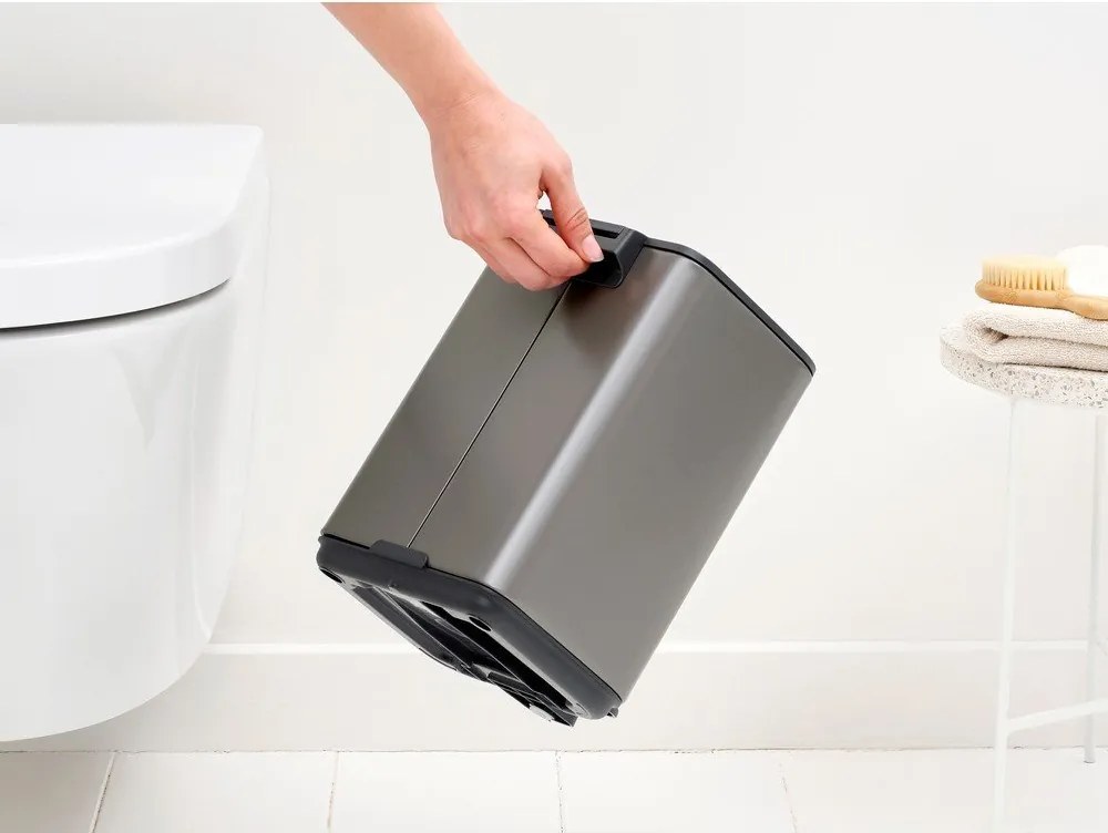 Сиво стоманено кошче за боклук с педал 4 l Bo – Brabantia