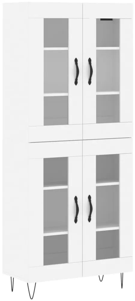 3198305 vidaXL Висок шкаф, бял, 69,5x34x180 см, инженерно дърво