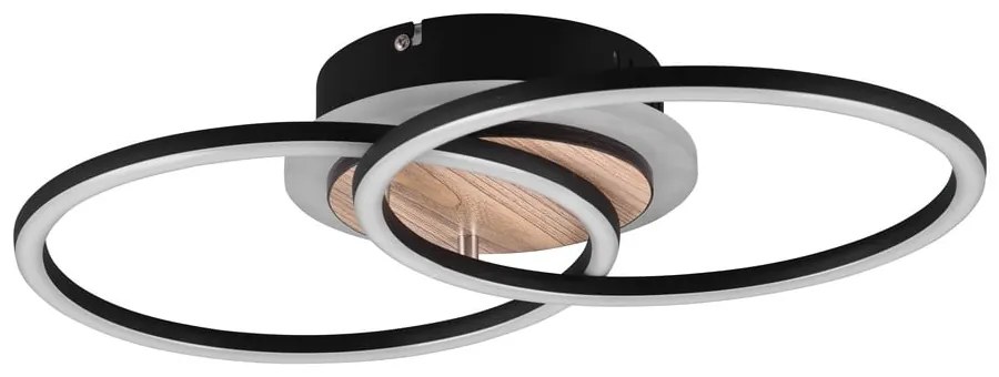 Черно-кафяво LED осветително тяло за таван с възможност за димиране 28x46 cm Giro - Trio