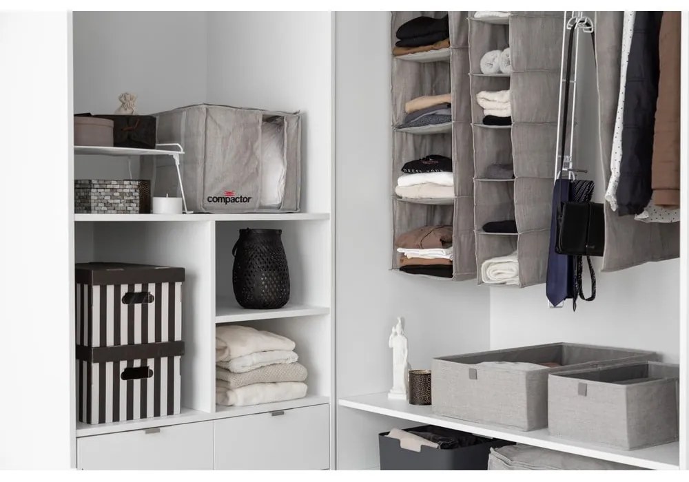 Сива компресионна кутия за съхранение , 125 л Oxford - Compactor