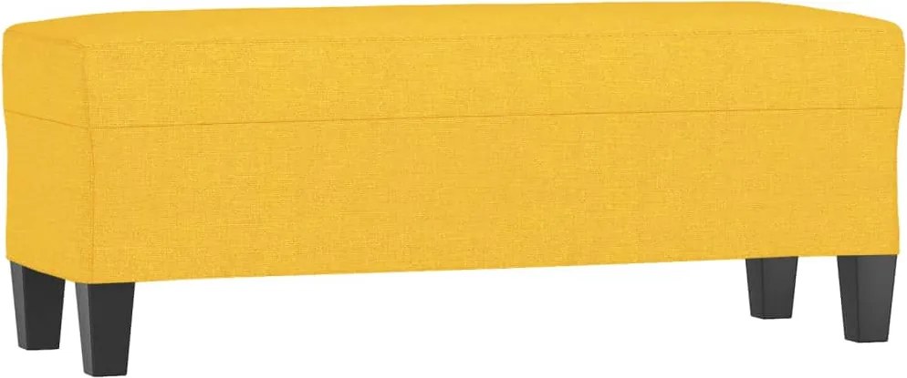 349456 vidaXL Пейка, светложълт, 100x35x41 см, плат